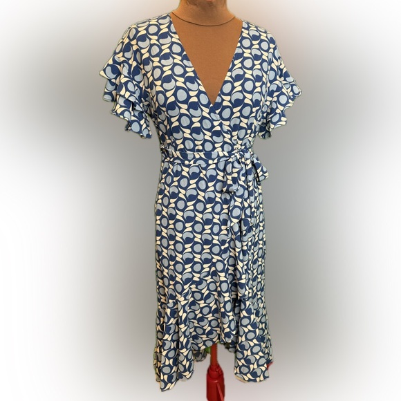 Max Studio Womens Ruffle Crepe Hi-Low Wrap Dress -NWOT - Picture 8 of 10